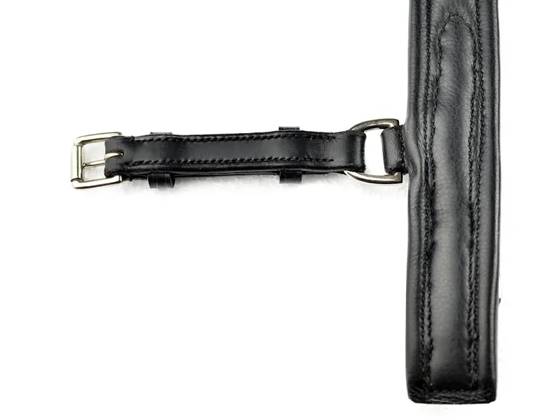 Dever Ascot Polo Padded Leather Breast Girth Black-2